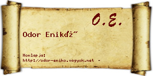 Odor Enikő névjegykártya