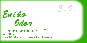 eniko odor business card